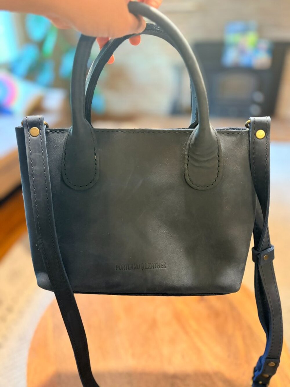 PLG Small Raindrop Crossbody Bag in Deep Water ๐ง